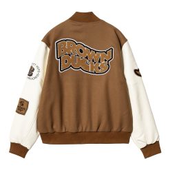 Carhartt WIP Brown Duck Bomber Jacket Black Hamilton Brown Wax