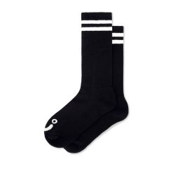 Polar Skate Co. Happy Sad Long Socks Black White