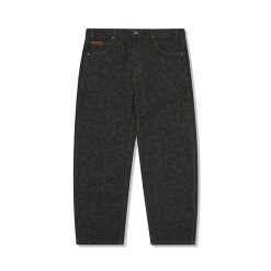 Butter Goods Leopard Baggy Denim Pant Black