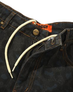 Butter Goods Leopard Baggy Denim Pant Black