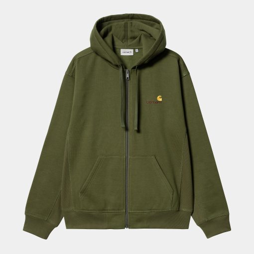 Carhartt WIP Hooded American Script Jacket Tarragon