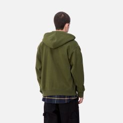 Carhartt WIP Hooded American Script Jacket Tarragon back