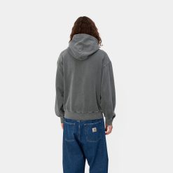 Carhartt WIP Vista Hooded Sweat Graphite Garment Dyed Back