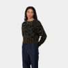 Carhartt WIP W´ Merton Sweater Camo Leo Jacquard Tamarind