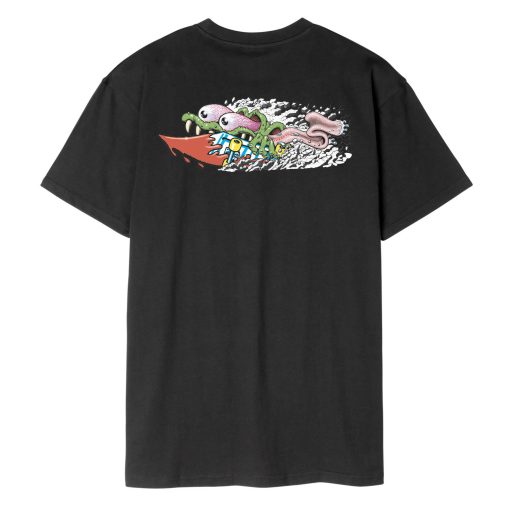 Santa Cruz Skateboards Meek Concrate Slasher T-Shirt Black Back