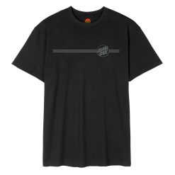 Santa Cruz Skateboards Opus Dot Stripe T-Shirt Black Grey