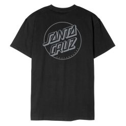 Santa Cruz Skateboards Opus Dot Stripe T-Shirt Black Grey Back