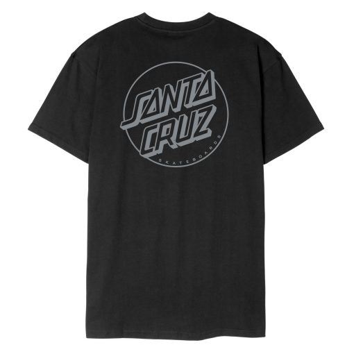 Santa Cruz Skateboards Opus Dot Stripe T-Shirt Black Grey Back